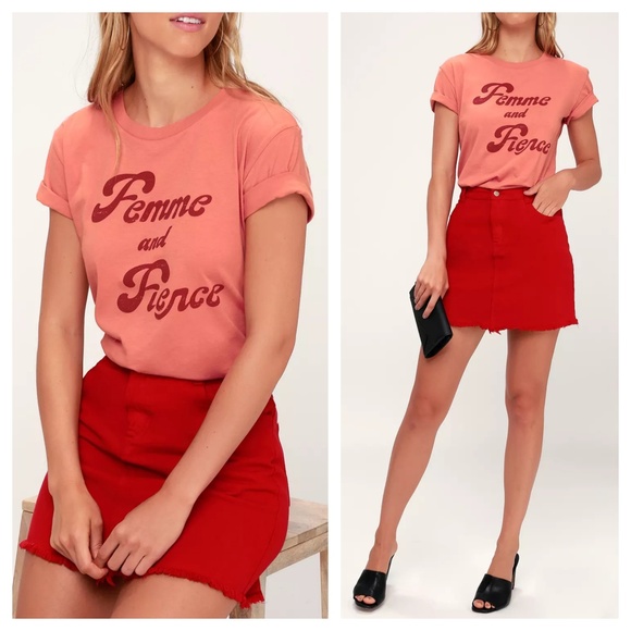 Amuse Society Tops - NWT Amuse society Femme and Fierce T-Shirt